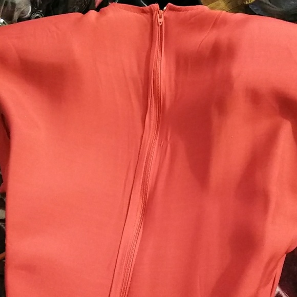 Vintage Holly Sharp  80's Ruffled Red Dress - Picture 3 of 7